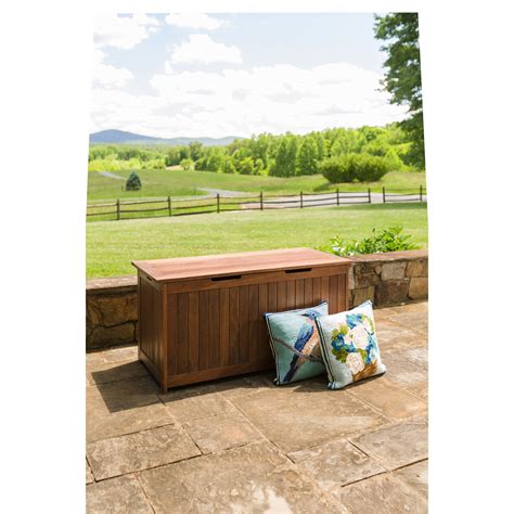 Evergreen Enterprises, Inc Water Resistant Eucalyptus Solid Wood Deck Box in Brown | Wayfair