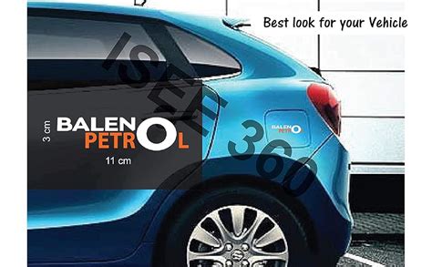 ISEE 360® Suzuki Baleno Petrol Car Stickers for Tank Vinyl Orange and ...