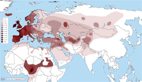 Haplogroup R1b (Y-DNA) Map
