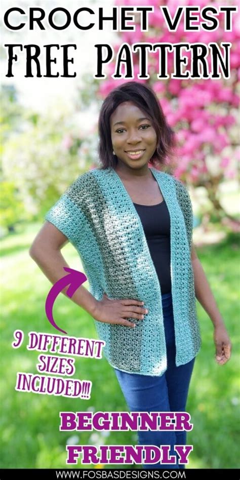 Crochet Vest Pattern: Free - Fosbas Designs