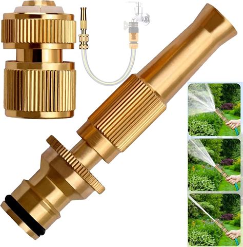 GreenLoop Solid BRASS Water Spray Nozzle for all Half inch hoses ...