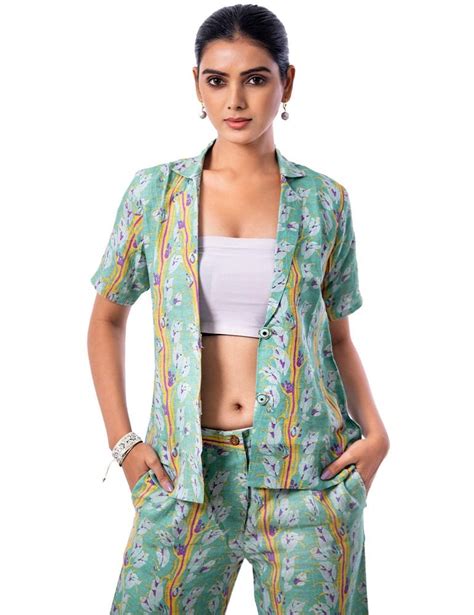 Buy Stylish Linen Blazer Co ord Set for women online | Yuvani