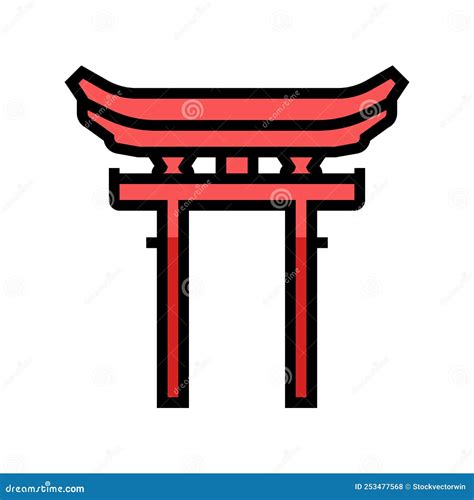 Shinto Religion Color Icon Vector Illustration Stock Vector ...