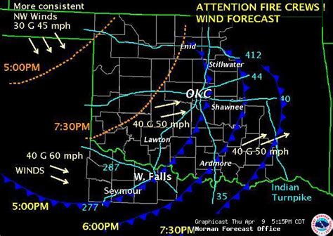 April 9, 2009 Wildfires in Oklahoma and Western North Texas