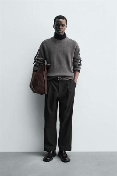 COLOUR BLOCK STRIPED SWEATER - Grey | ZARA India