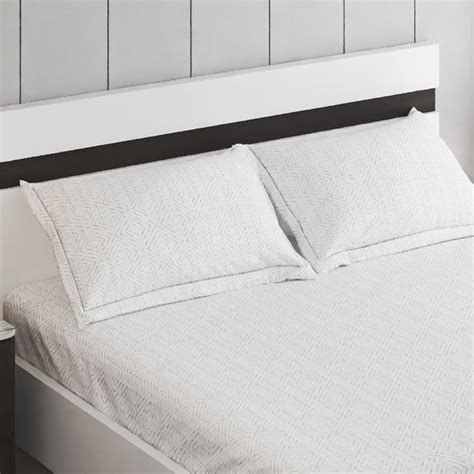 Buy Grandeur Cotton 300TC Printed 3Pcs Super King Bedsheet Set from ...