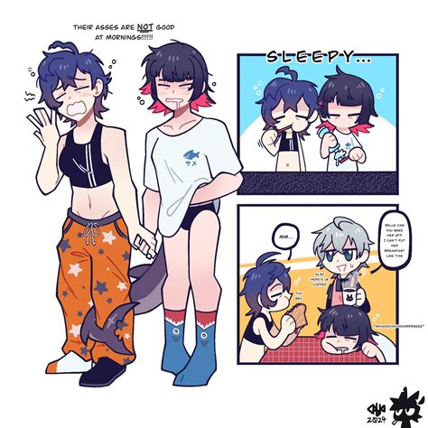 ellen joe, belle, and wise (zenless zone zero) drawn by g0mitrash ...