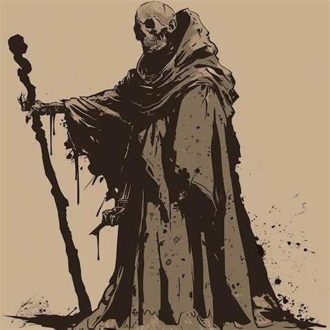 A drawing of a skeleton with a long tail | Premium AI-generated image