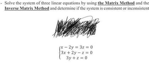 Image result for Three Linear Problem Matrix