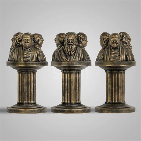 SILAII The Dravidian Icons Three Face Sculpture - 10 INCH, Antique ...