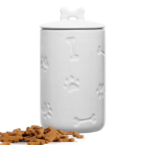 NIXBYO Dog Treat Container Airtight - 9"x5" Large Ceramic Dog Treat Jar ...