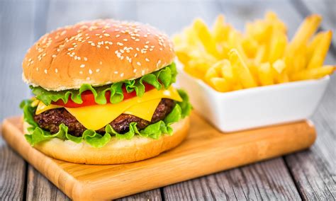 Hamburger And French Fries