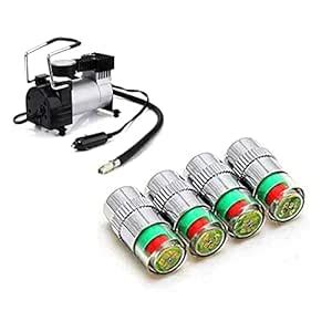 Auto Pearl Combo of Metal Tire Inflaltor 12 Volts 100 Psi Piston ...