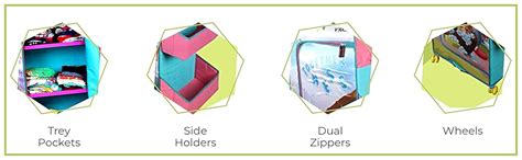 Tom & Jerry FC5ST2 Fun Closet 5 Shelf Folding Wardrobe, X- Large, Green ...