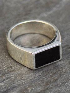 Roadster Rectangle Black Stone Stainless Steel Ring Price in India ...