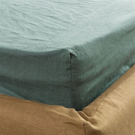 Extra Deep Linen Fitted Sheet - Single, Double, Queen, King Sizes - De