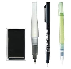 Zig Special Illustration Set [GANSAI TAMBI Pan Black] Micron Pen 08 ...