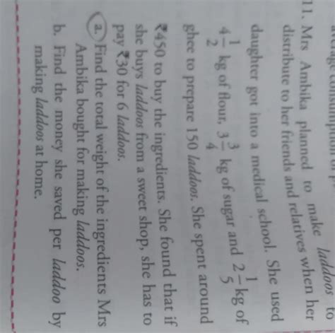 find the total weight of the ingredients Mrs ambika bought for making ...