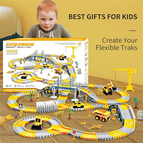 Buy LIKID 346PCS Construction Race Tracks for Kids Boys Toys,Track ...