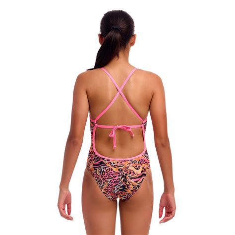 Funkita Tipsy Tiger Tie Me Tight Girl's Swimsuit – SwimPath