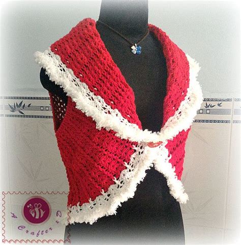 crochet christmas sweater vest