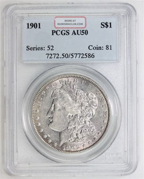 1901 Morgan Silver Dollar Au 50 Pcgs (2586)