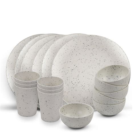 Bamboo Fibre Dinner Set | 18pcs Set |Classic Design