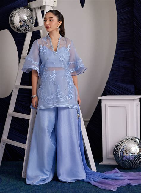 Luna Eid Edit'25 - Cassie Periwinkle Shirt And Dupatta – Nainpreet ...