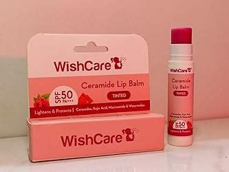 Buy WishCare Tinted Lip Balm with SPF 50 PA +++ - Lip Brightening Balm ...