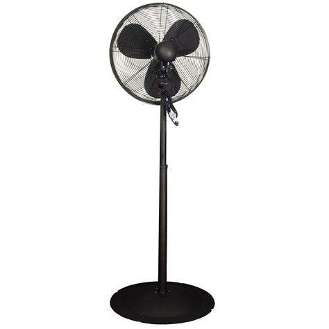 Indoor/Outdoor 24" Oscillating Pedestal Fan for Wet Locations (Oil Rub ...