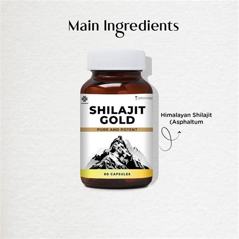 100% Natural Pure Shilajit Gold Capsules | 60 Caps - Zeroharm