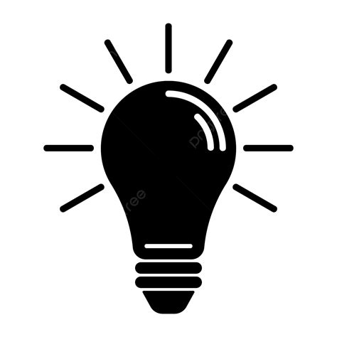 Black Light Bulb Icon, Light, Bulb, Icon PNG and Vector with ...