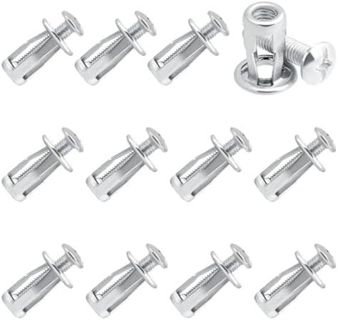 Hariendny 12 PCS Hollow Door Anchor Set: 4mm x 20mm Zinc Plated Steel ...