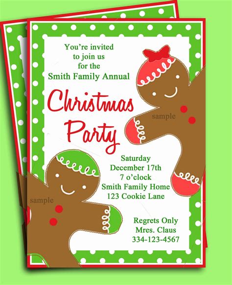 Free Printable Christmas Party Invitations – Easy! - Printables for ...