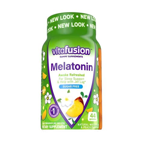 Buy Vitafusion Melatonin Gummies, Natural White Tea and Peach Flavor ...