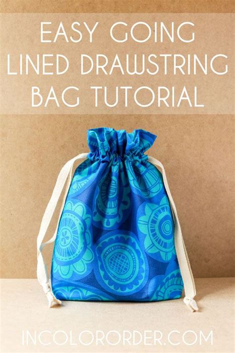 In Color Order Drawstring Bag Tutorial 的图像结果
