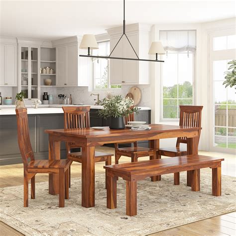 Wood Dining Table Chair Set