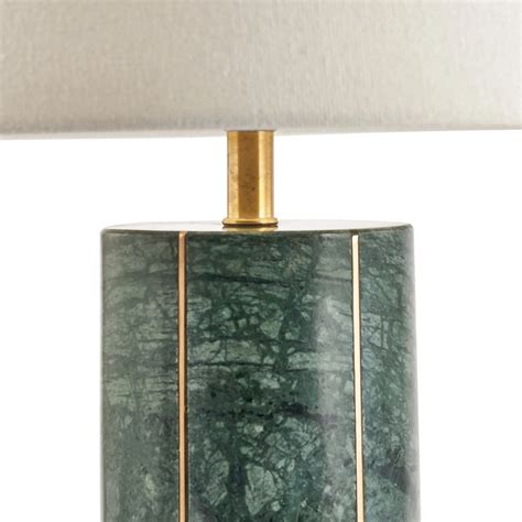 Green and Gold Marble Tall Table Lamp - Home Living