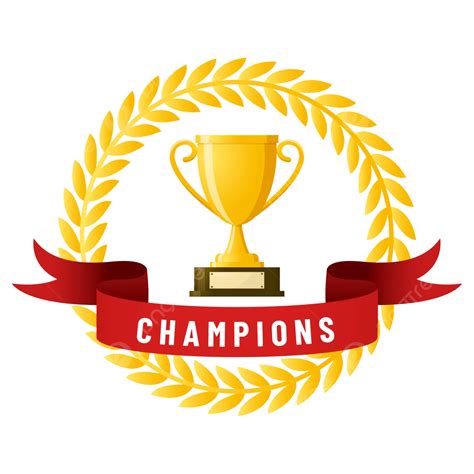 Gold Circle Paddy Symbol With Trophy And Red Ribbon For Champions Vector, Paddy, Symbol, Trophy ...