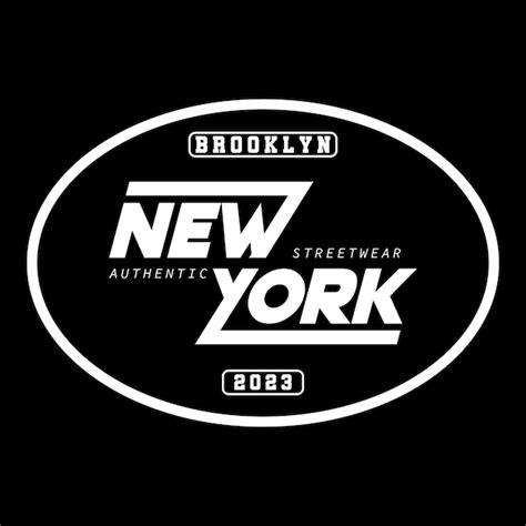 Streetwear graphic design new york brooklyn | Premium Vector