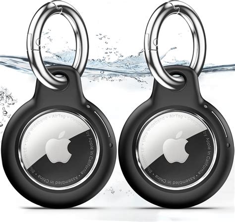 Amazon.com: Upgrade Waterproof 2 Pack Airtags Holder with Apple Airtags ...