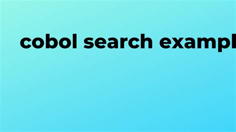 Image result for COBOL Code Example