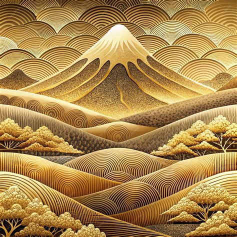 Line japanese art mountains background landscape dessert texture wave ...