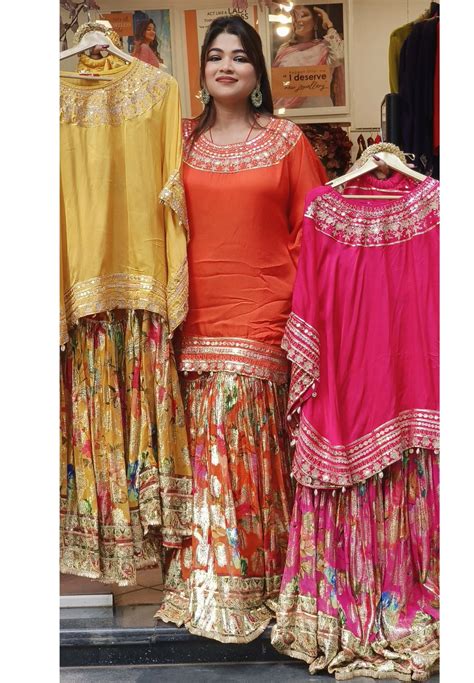 Party Wear Kaftan with Bottoms