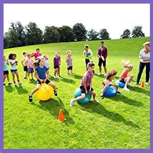 GION Hip Pity Hop Bouncing Toy Hop Ball Including Foot Pump for ...