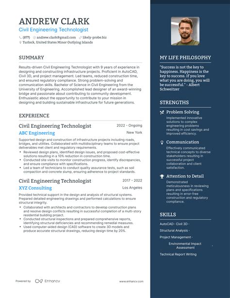 Civil Engineering Resume Examples 的图像结果