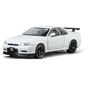 Buy Alokik Enterprise 1:32 White Nissan GTR Skyline R34 Diecast Car ...