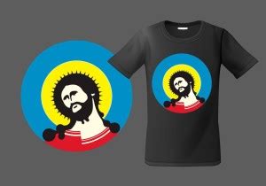 KD tshirt with jesus Sticker Poster|Religious poster|Christian Paper ...