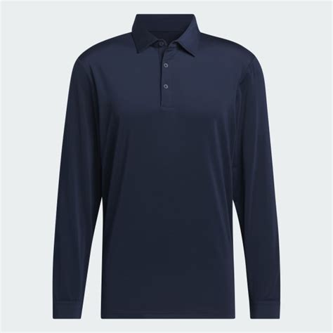 adidas Long Sleeve Polo Shirt - Blue | Free Shipping with adiClub ...