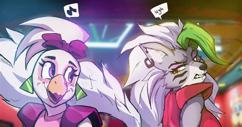 #rule34 Glamrock chica and roxy - Daemonzのイラスト - pixiv